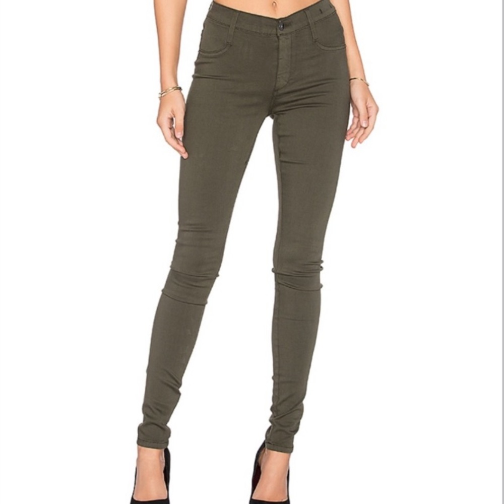 James jeans green twiggy soft stretchy skinny jean